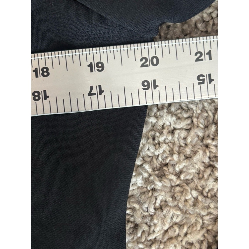 KS Collection Black Grommet Eyelet Trim Blazer Jacket Size 12 Open Front Edgy - Picture 8 of 14